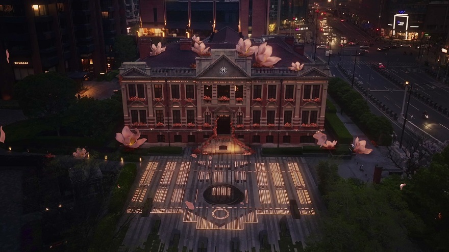 上海宝格丽酒店数字艺术婚礼短片前上海总商会外观场景2